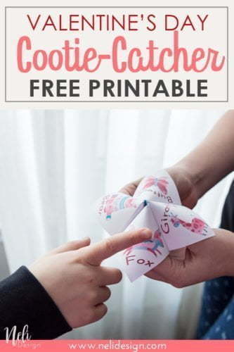 Get this free Valentine printable for kids. This cootie catcher, also called, paper fortune teller is loaded with Valentine's day jokes for fun. Get even your boy interested in Valentine's day with this simple diy craft. #cootiecatcher #papercraft #forkids #printable #freebie
