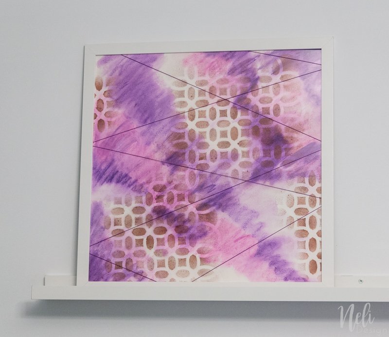 DIY Frame Pictures hang string art Pictures watercolor Instax mini stencil frame memories photographs watercolor stencil tricks