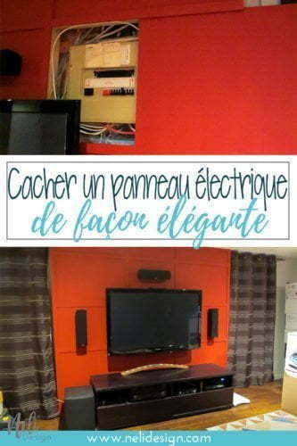 Comment cacher un panneau électrique de façon esthétique, salle de cinéma maison, cacher les fils électriques, panneau coulissant, Camouflage du panneau électrique, camoufler un panneau électrique, trucs, astuces, idées DIY, cacher une boîte électrique, #camoufler #panneauelectrique #ideesdeco #diy #electricpannel