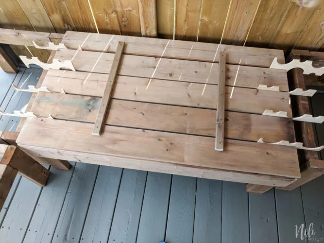How to make the lid of modular outdoor bench with storage
