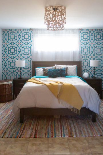Master bedroom makeover as seen for the entry