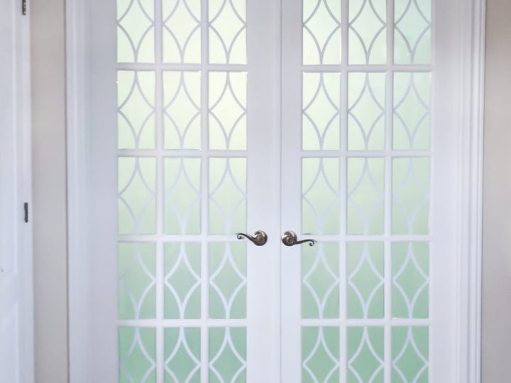 How to add privacy to French door glasses