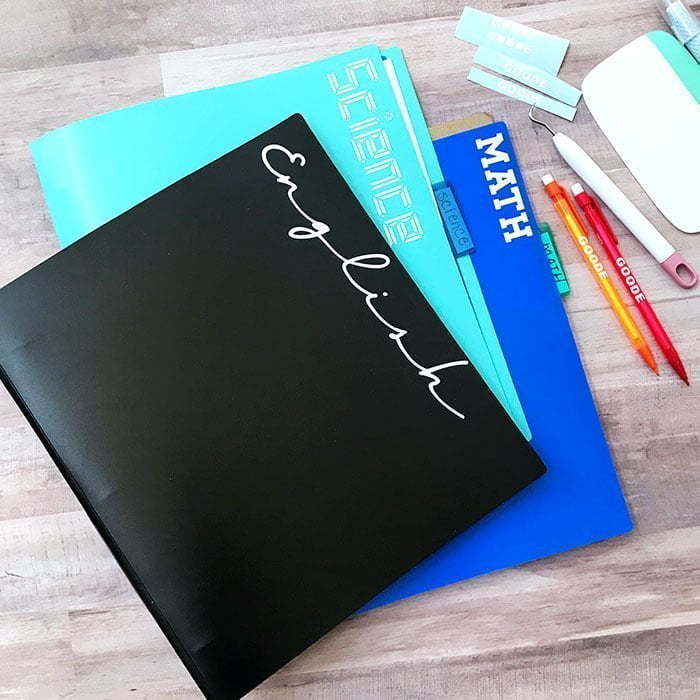 Make school labels: Personalized school supplies with vinyl