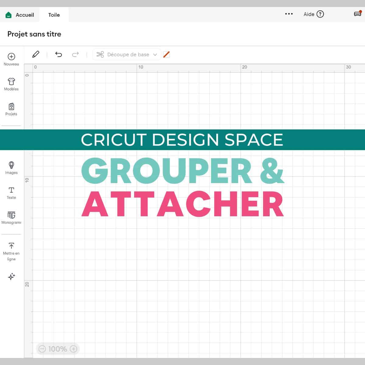 Différence entre grouper et attacher Cricut Design Space
