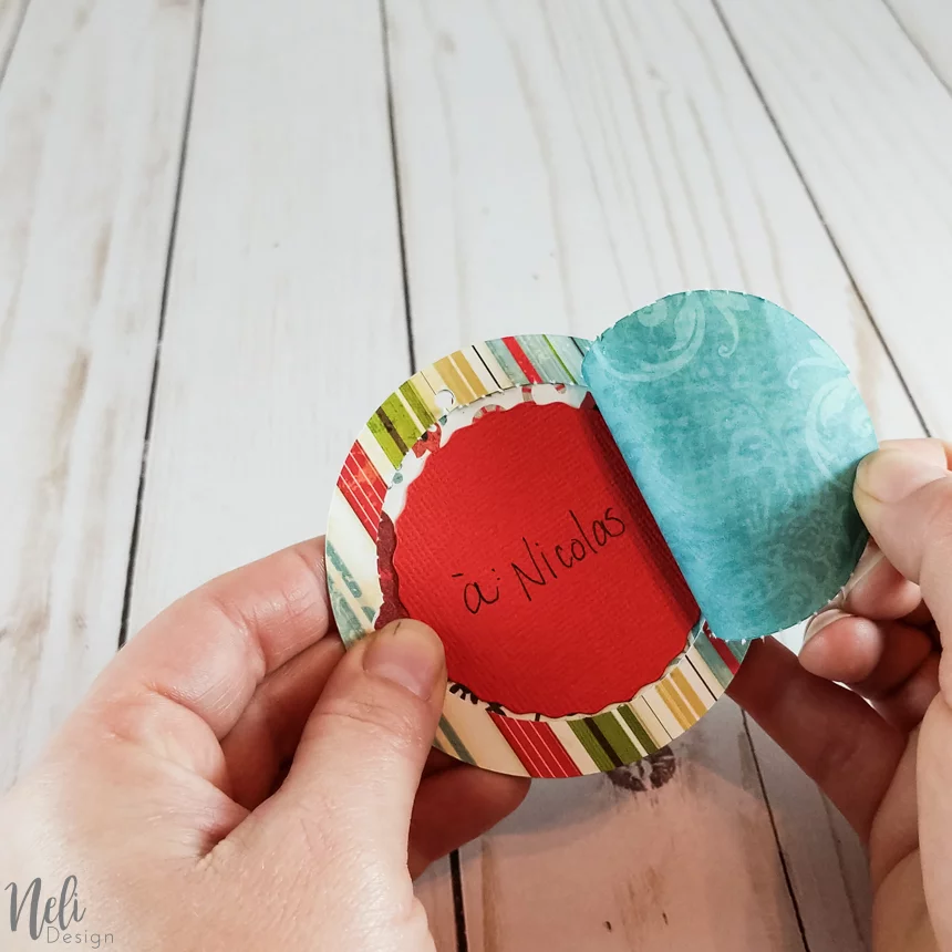 Peel-away DIY Secret Santa gift tag