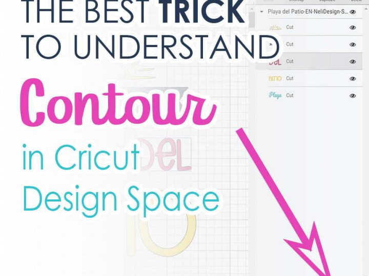 Image of Cricut Design Space written The Best trick to understand Contour in Cricut Design Space