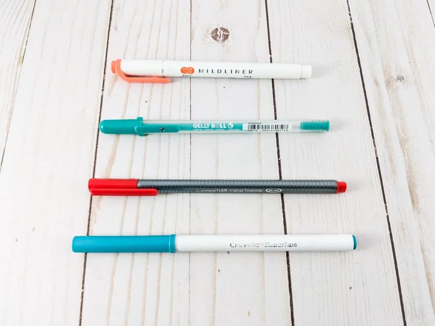 4 other styles of markers to replace Cricut pens that did not work, unlike Crayola markers.
