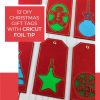 12 DIY Christmas gift tags with Cricut foil Tip