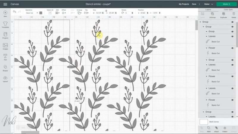 How to make a reusable wall stencil with your Cricut - NeliDesign