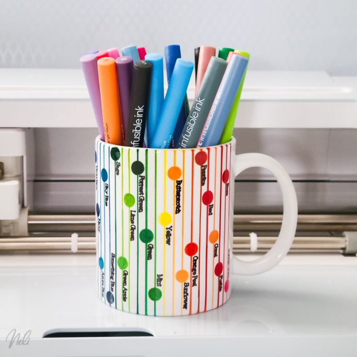 How to use Infusible Ink pens on a mug NeliDesign