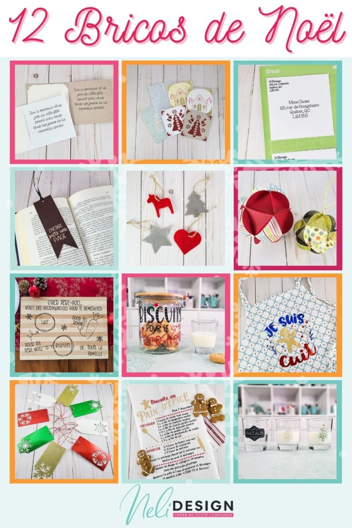 Surflyee Lot de 24 boîtes pour cadeaux de Noël, cartes kraft, sacs à