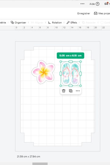 Cricut Design Space parcours guidés stickers et étiquettes