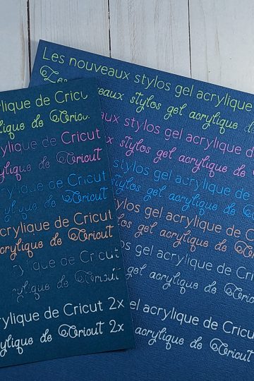 test stylos à encre gel Cricut